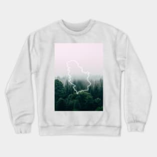 Serbia Country Map | Luminous Landscapes Crewneck Sweatshirt